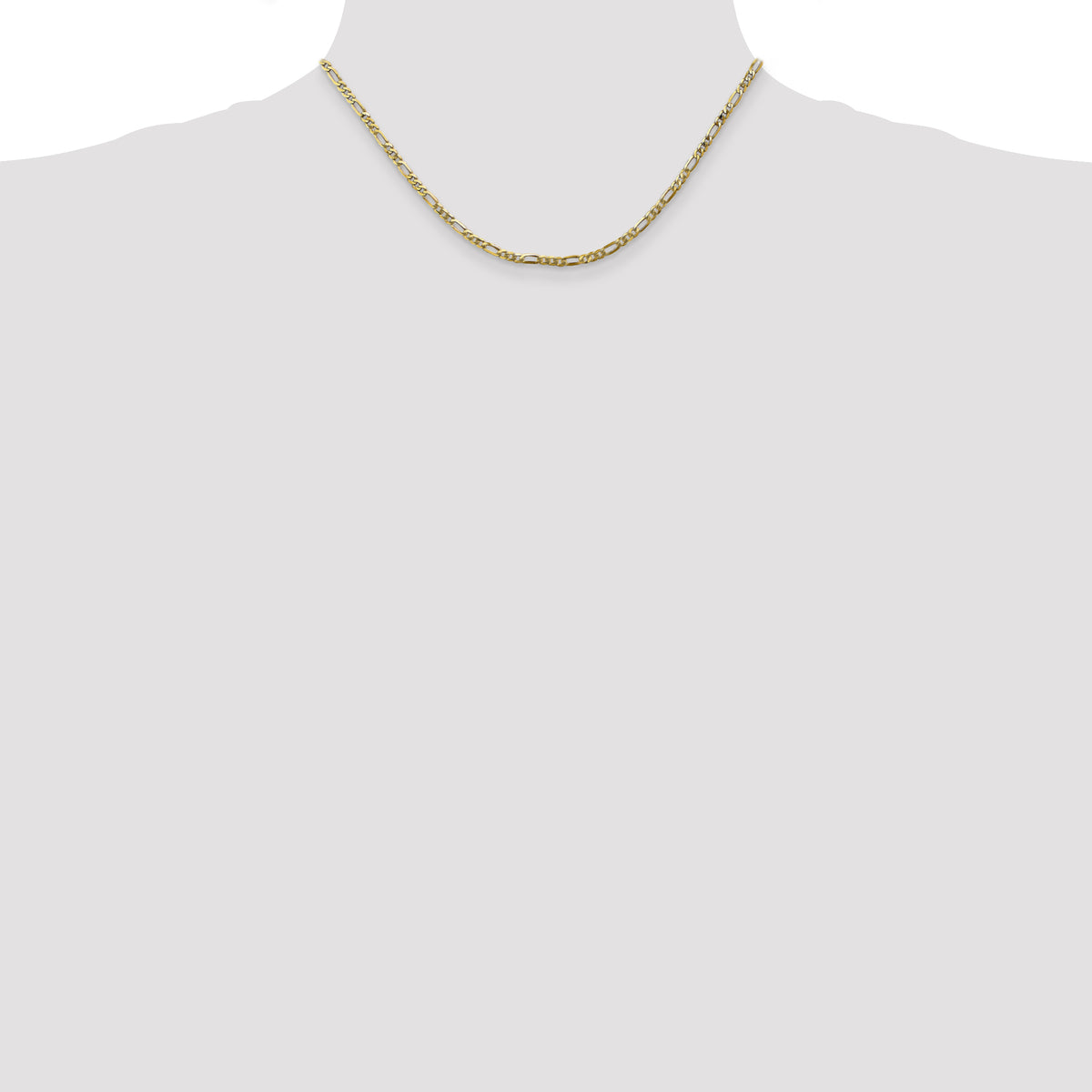 Gold (10K & 14K) Flat Figaro Chain - 10k Yellow Gold / 16 in / 2.75 mm