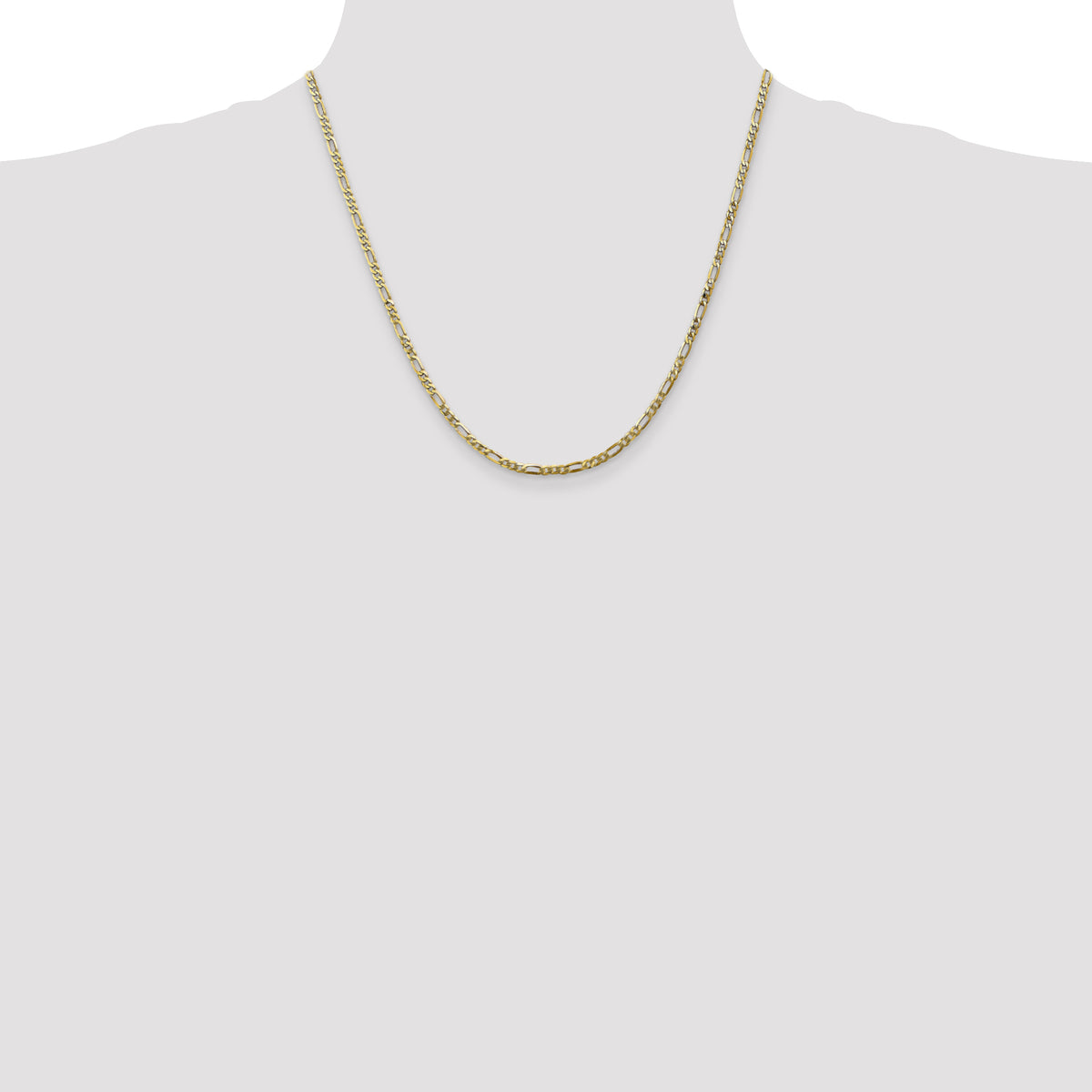 Gold (10K & 14K) Flat Figaro Chain - 10k Yellow Gold / 20 in / 2.75 mm