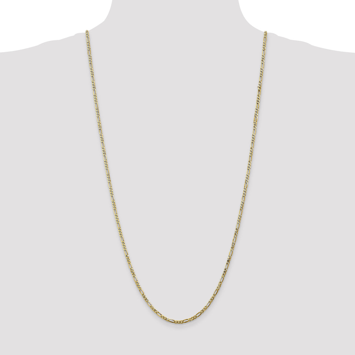 Gold (10K & 14K) Flat Figaro Chain - 10k Yellow Gold / 30 in / 2.75 mm
