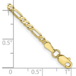 Gold (10K & 14K) Flat Figaro Chain Bracelet - 10k Yellow Gold / 8 in / 2.75 mm