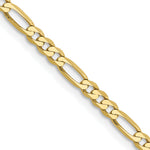 Gold (10K & 14K) Flat Figaro Chain - 10k Yellow Gold / 16 in / 2.75 mm