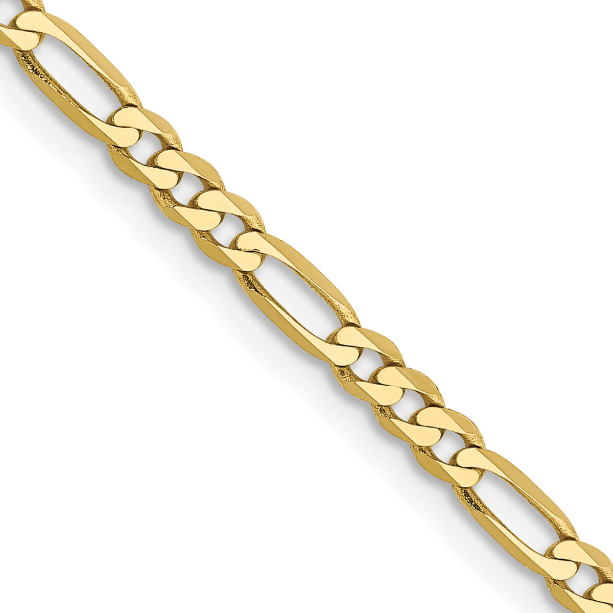 Gold (10K & 14K) Flat Figaro Chain - 10k Yellow Gold / 16 in / 2.75 mm