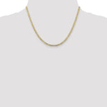 Gold (10K & 14K) Flat Figaro Chain - 10k Yellow Gold / 18 in / 3 mm