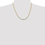 Gold (10K & 14K) Flat Figaro Chain - 10k Yellow Gold / 20 in / 3 mm