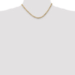 Gold (10K & 14K) Flat Figaro Chain - 10k Yellow Gold / 16 in / 4 mm
