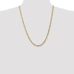 Gold (10K & 14K) Flat Figaro Chain - 10k Yellow Gold / 24 in / 4 mm