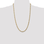 Gold (10K & 14K) Flat Figaro Chain - 10k Yellow Gold / 26 in / 4 mm