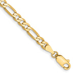 Gold (10K & 14K) Flat Figaro Chain Bracelet - 10k Yellow Gold / 7 in / 4 mm