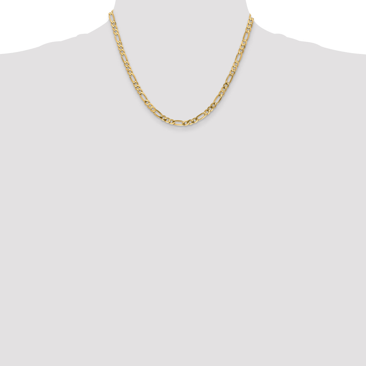 Gold (10K & 14K) Flat Figaro Chain - 10k Yellow Gold / 18 in / 4.75 mm