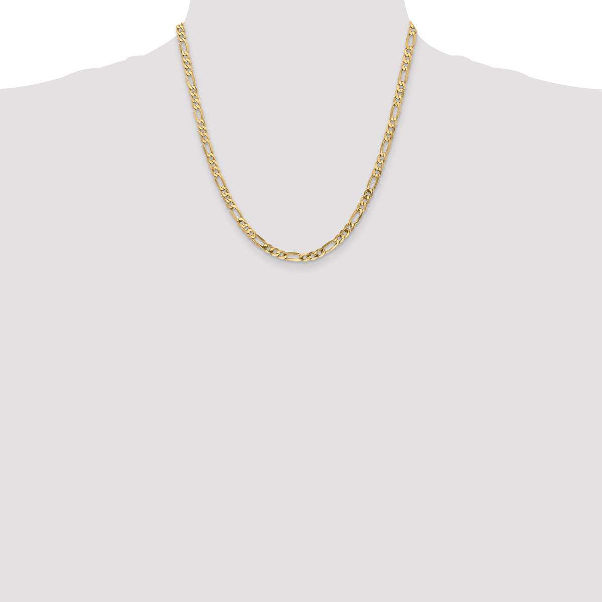 Gold (10K & 14K) Flat Figaro Chain - 10k Yellow Gold / 20 in / 4.75 mm
