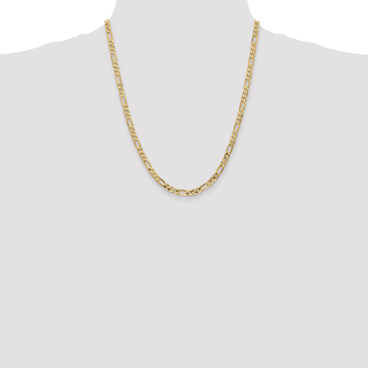 Gold (10K & 14K) Flat Figaro Chain - 10k Yellow Gold / 22 in / 4.75 mm