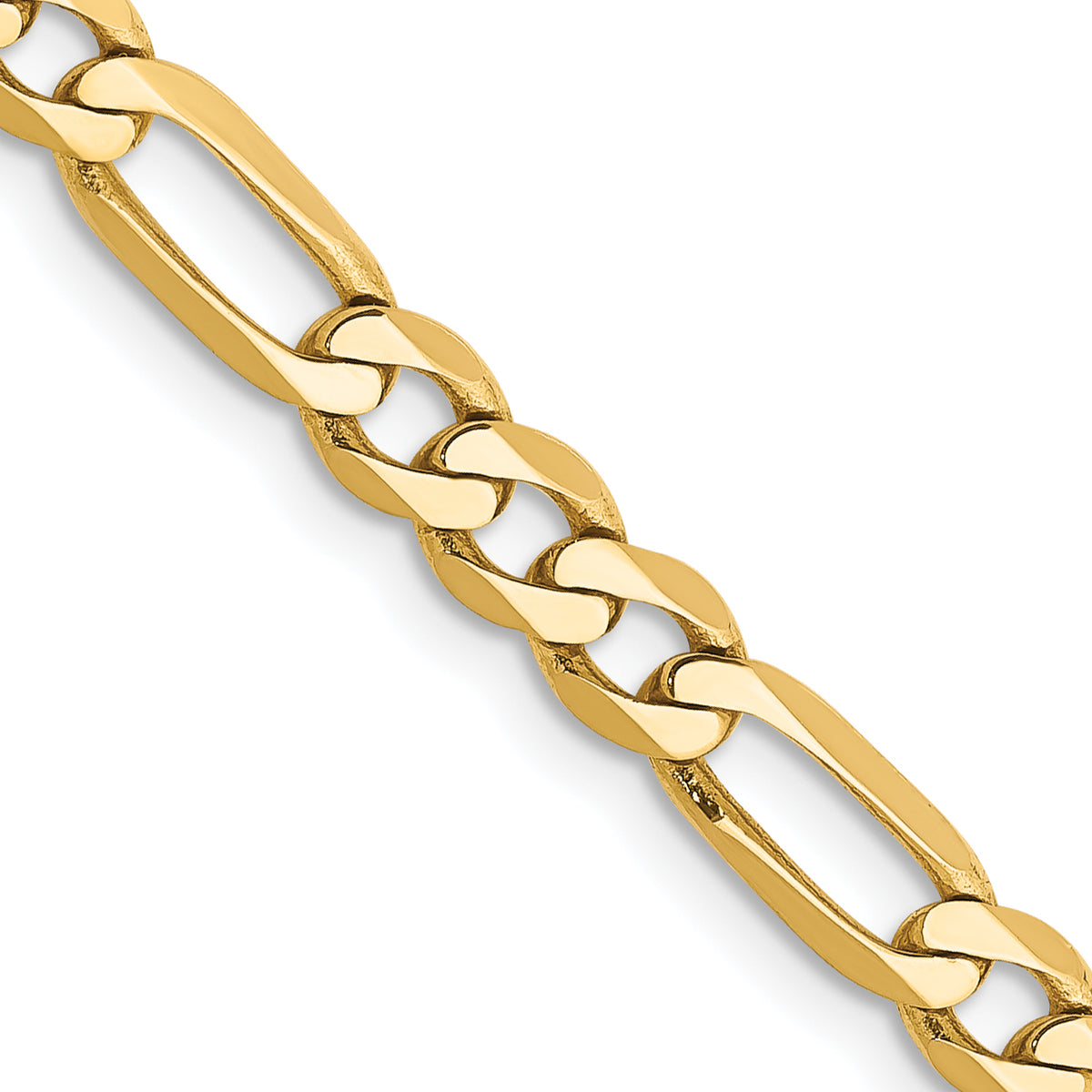 Gold (10K & 14K) Flat Figaro Chain - 10k Yellow Gold / 16 in / 4.75 mm
