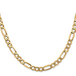 Gold (10K & 14K) Flat Figaro Chain - 10k Yellow Gold / 18 in / 5.25 mm