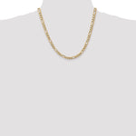 Gold (10K & 14K) Flat Figaro Chain - 10k Yellow Gold / 20 in / 5.25 mm