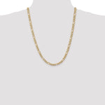 Gold (10K & 14K) Flat Figaro Chain - 10k Yellow Gold / 24 in / 5.25 mm