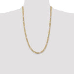 Gold (10K & 14K) Flat Figaro Chain - 10k Yellow Gold / 26 in / 5.25 mm