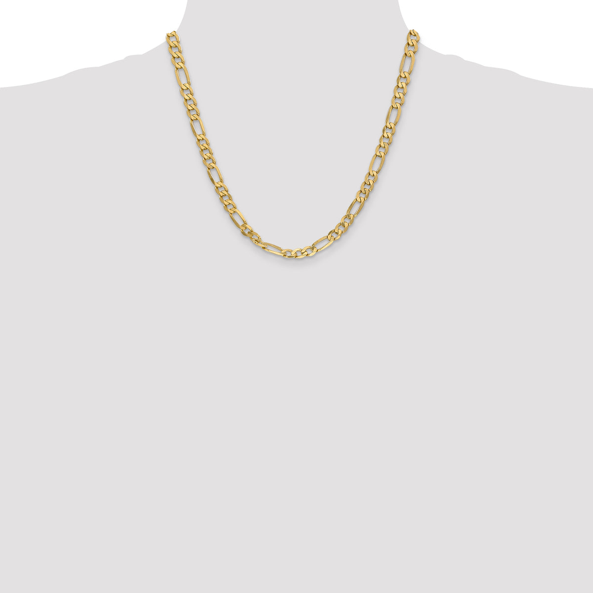 Gold (10K & 14K) Flat Figaro Chain - 10k Yellow Gold / 20 in / 6.25 mm