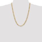 Gold (10K & 14K) Flat Figaro Chain - 10k Yellow Gold / 24 in / 6.25 mm