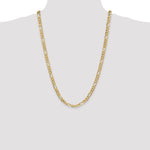 Gold (10K & 14K) Flat Figaro Chain - 10k Yellow Gold / 26 in / 6.25 mm