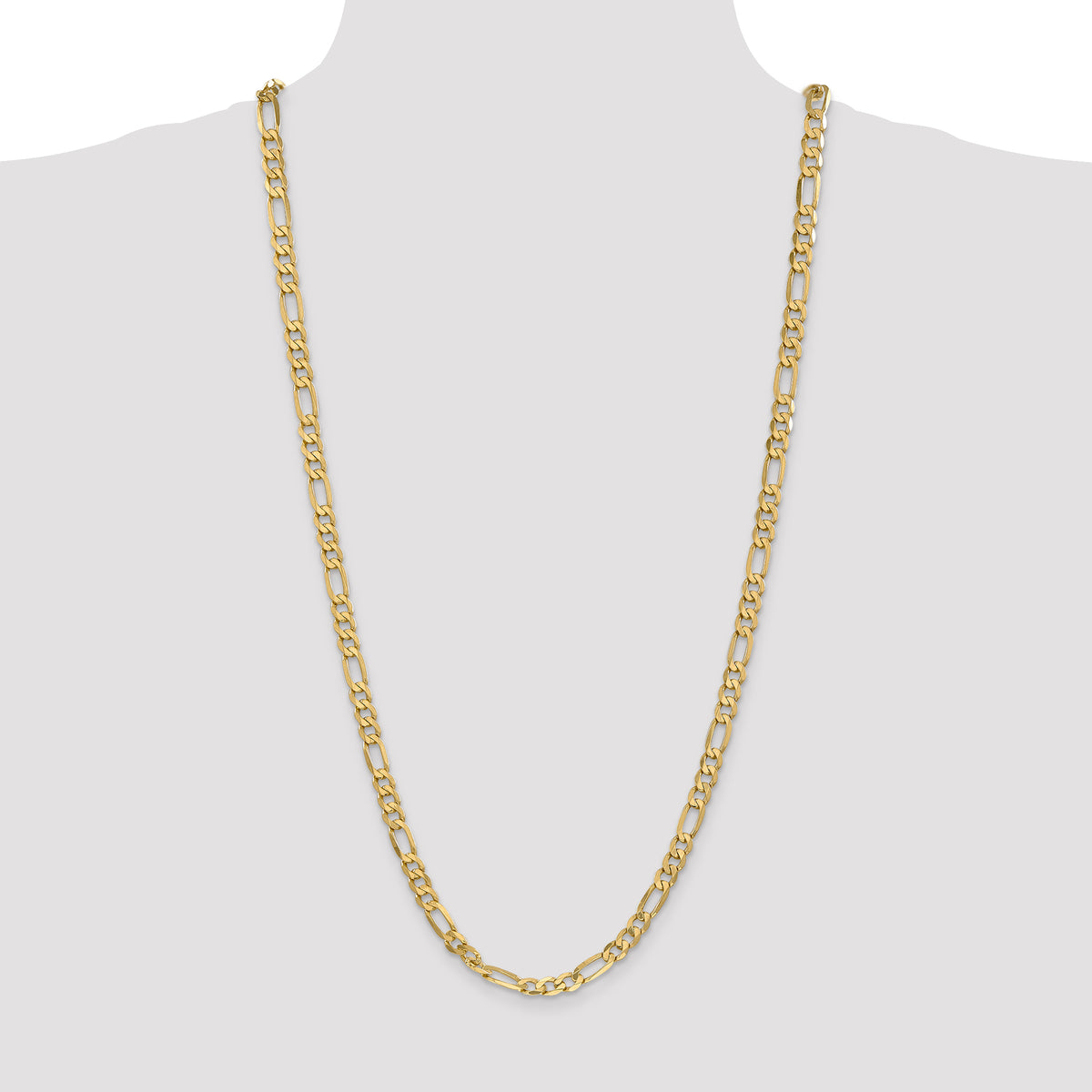 Gold (10K & 14K) Flat Figaro Chain - 10k Yellow Gold / 30 in / 6.25 mm
