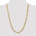 Gold (10K & 14K) Flat Figaro Chain - 10k Yellow Gold / 26 in / 7 mm
