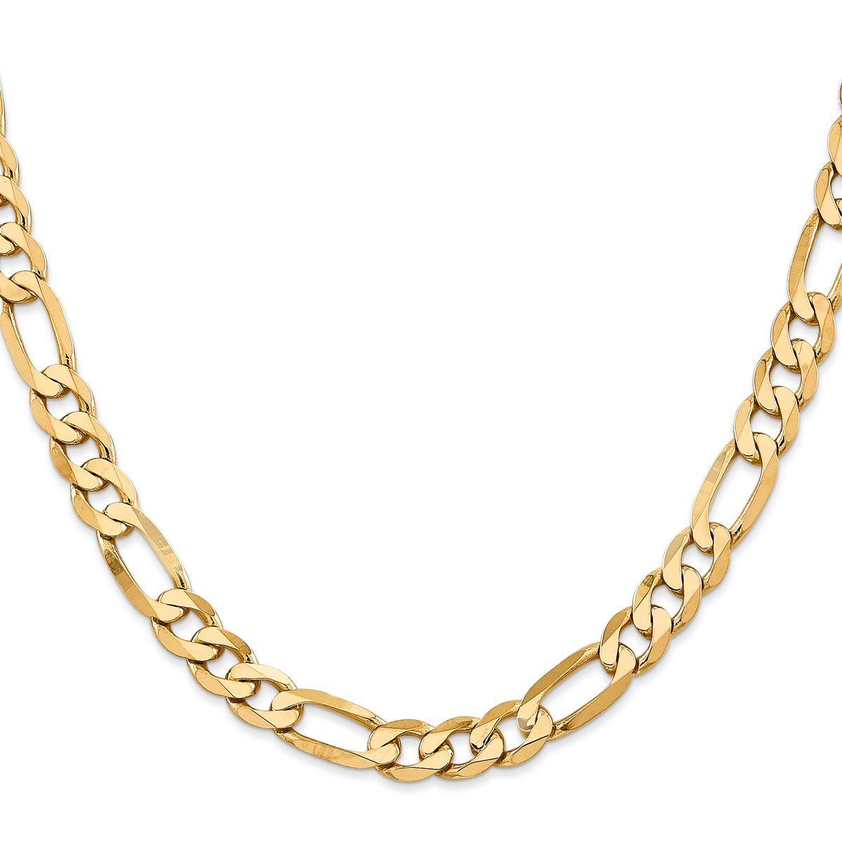 Gold (10K & 14K) Flat Figaro Chain - 10k Yellow Gold / 20 in / 7.5 mm