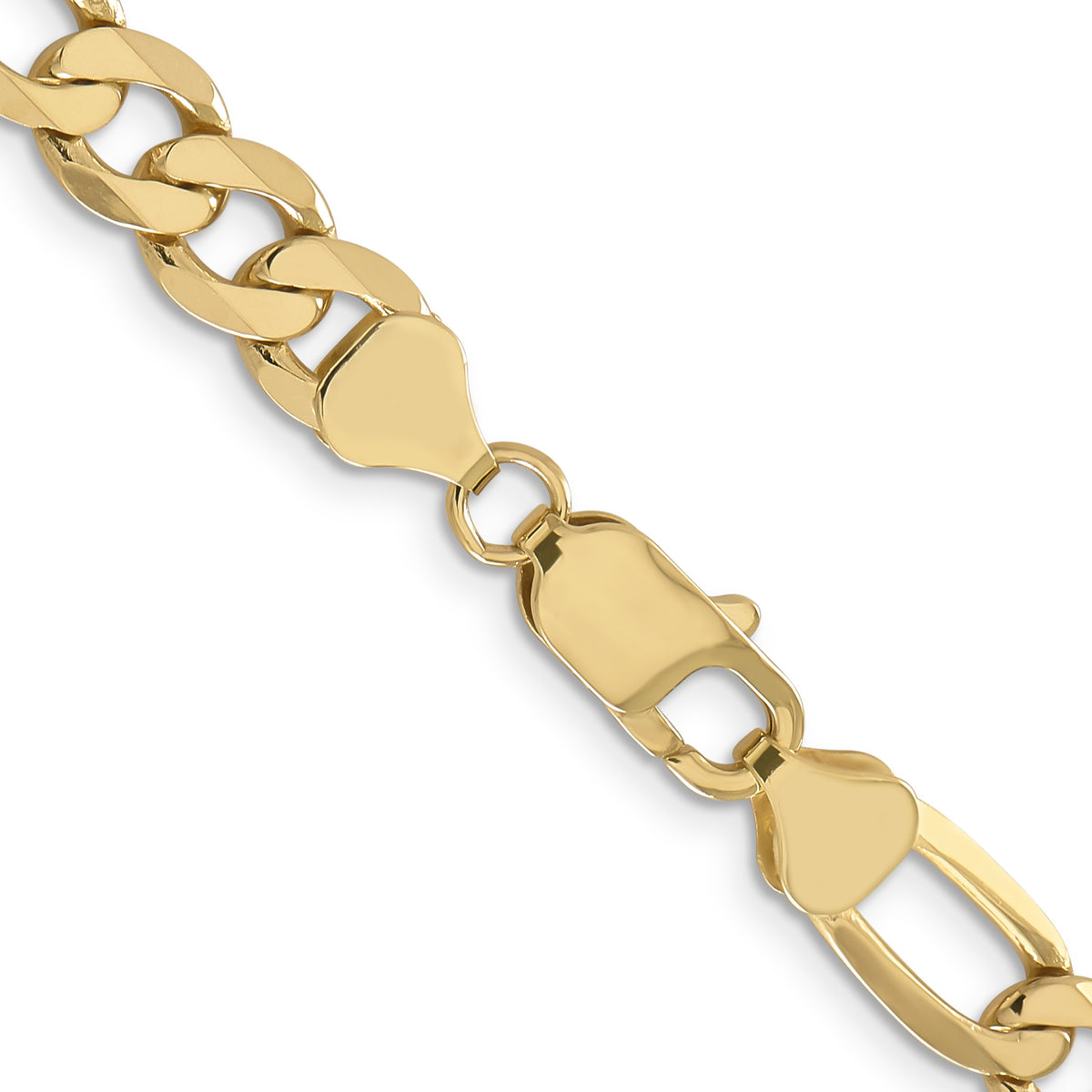 Gold (10K & 14K) Flat Figaro Chain - 10k Yellow Gold / 20 in / 7.5 mm