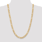 Gold (10K & 14K) Flat Figaro Chain - 10k Yellow Gold / 26 in / 7.5 mm