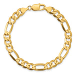Gold (10K & 14K) Flat Figaro Chain Bracelet - 10k Yellow Gold / 8 in / 7.5 mm