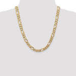 Gold (10K & 14K) Flat Figaro Chain - 10k Yellow Gold / 22 in / 8.75 mm