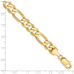 Gold (10K & 14K) Flat Figaro Chain Bracelet - 10k Yellow Gold / 8 in / 8.75 mm