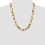 Gold (10K & 14K) Flat Figaro Chain - 10k Yellow Gold / 22 in / 10 mm