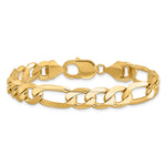 Gold (10K & 14K) Flat Figaro Chain Bracelet - 10k Yellow Gold / 8 in / 10 mm