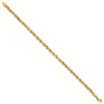 10K Hollow Cashmere Rope 030 Bracelet - 8 inch
