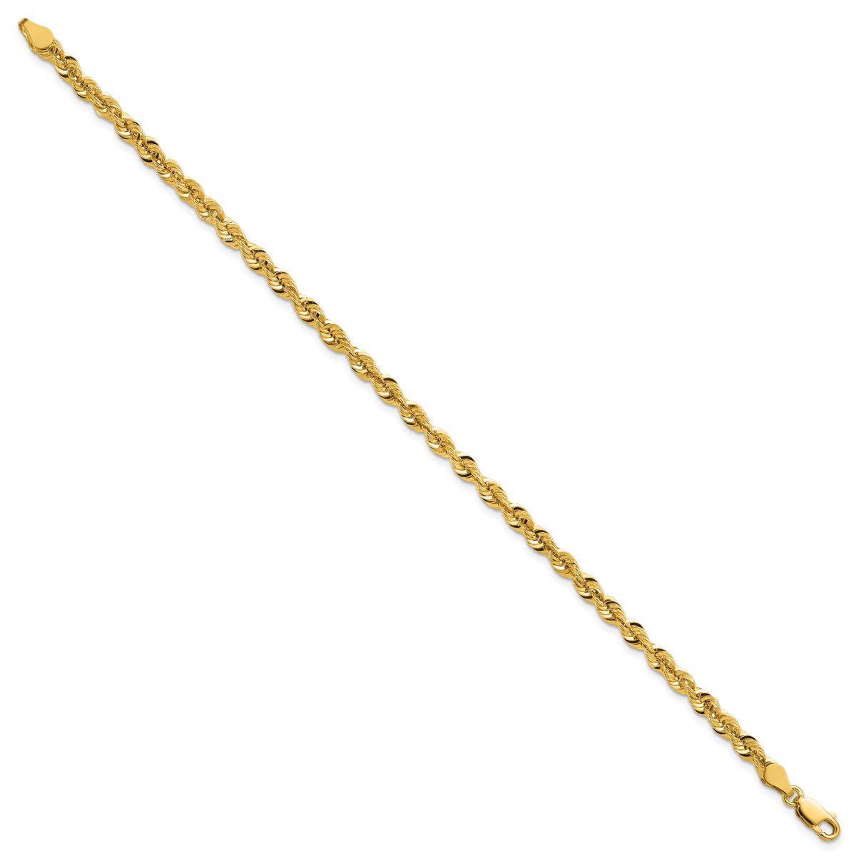 10K Hollow Cashmere Rope 030 Bracelet - 8 inch#8 inch