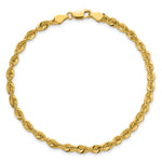 10K Hollow Cashmere Rope 030 Bracelet - 8 inch
