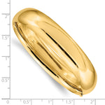 Gold High Polished Hinged Bangle - 10k Yellow Gold / 14.5 mm / 7 in