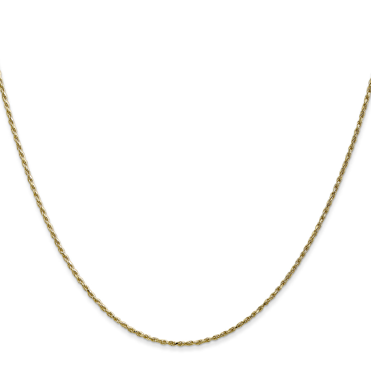 Gold (10K & 14K) Diamond-Cut Machine-Made Rope Chain - 10k Yellow Gold / 16 in / 1.15 mm