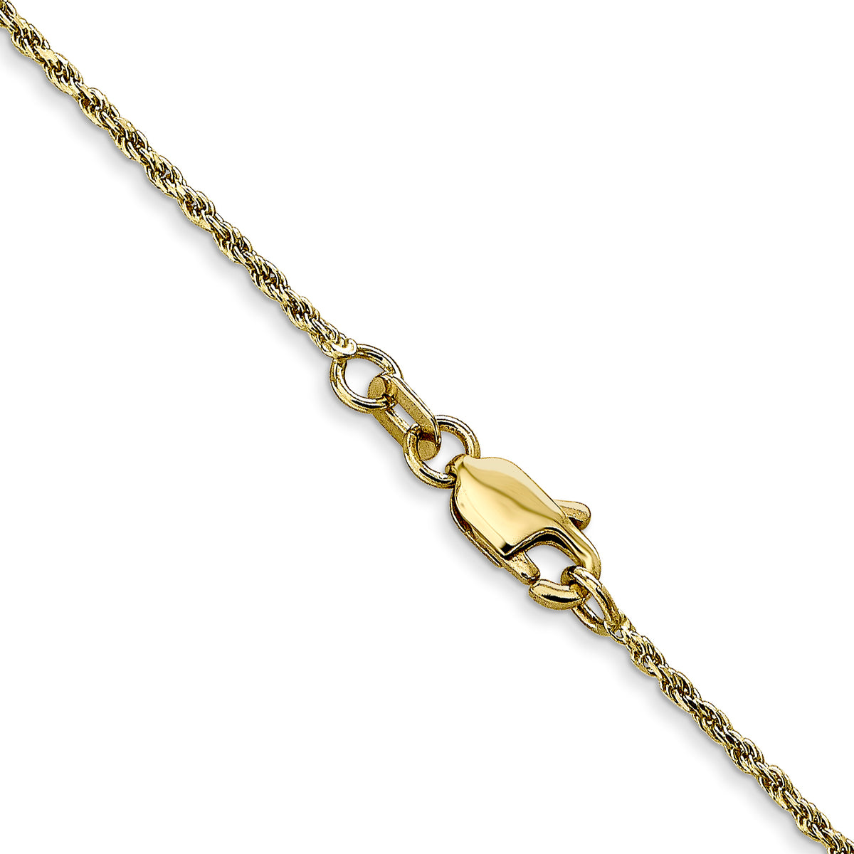 Gold (10K & 14K) Diamond-Cut Machine-Made Rope Chain - 10k Yellow Gold / 16 in / 1.15 mm