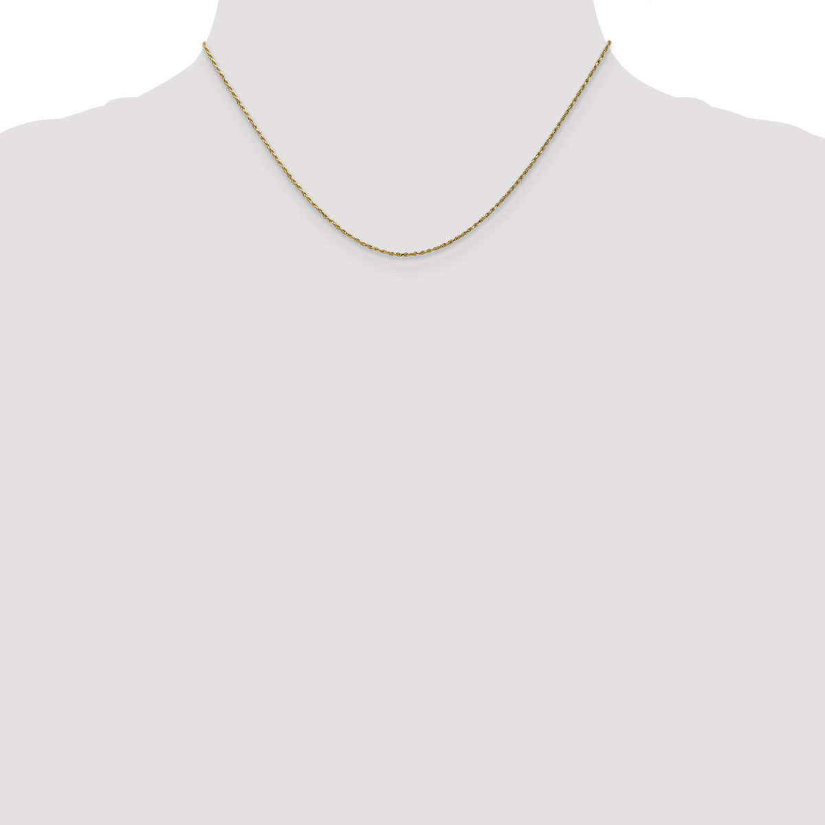 Gold (10K & 14K) Diamond-Cut Machine-Made Rope Chain - 10k Yellow Gold / 16 in / 1.15 mm