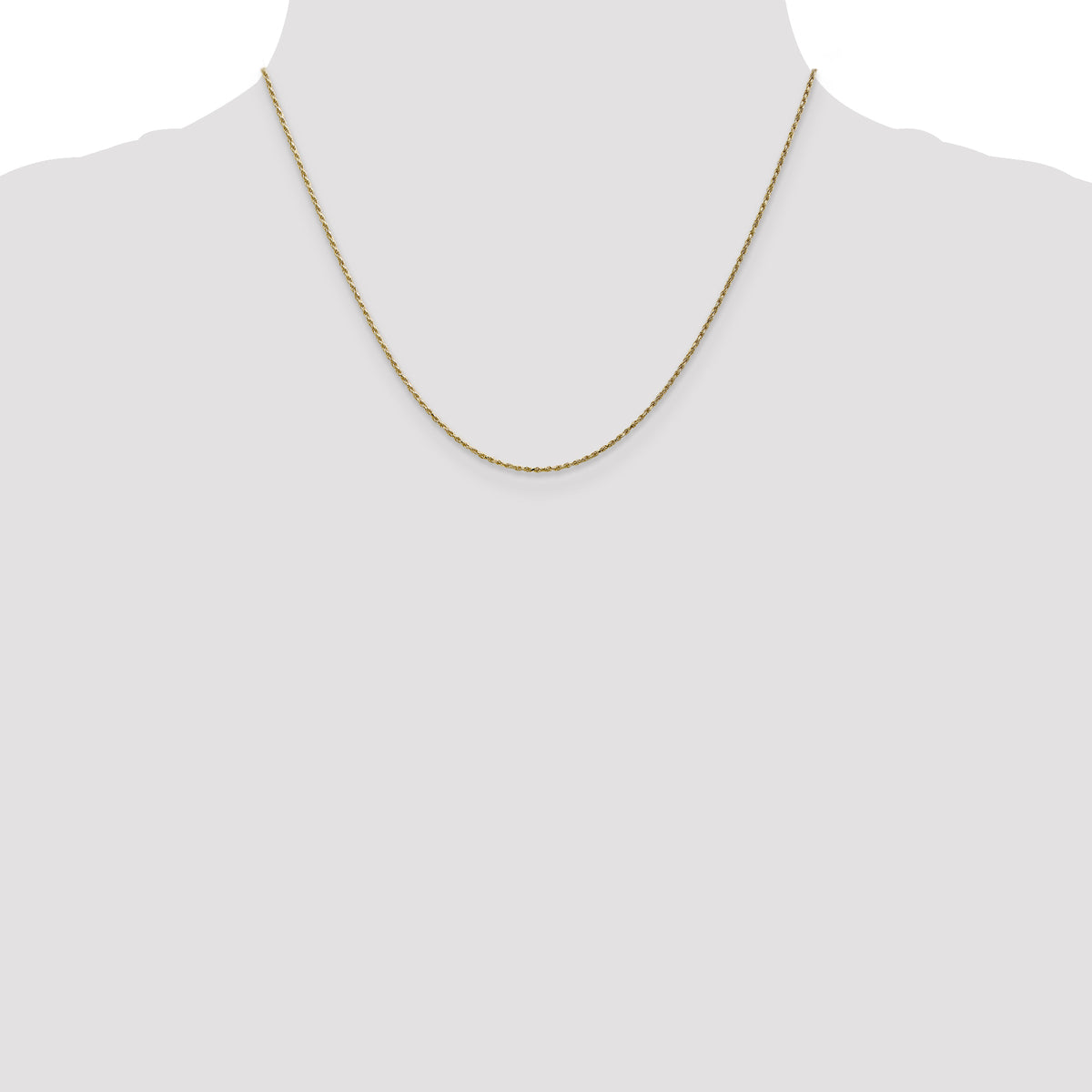 Gold (10K & 14K) Diamond-Cut Machine-Made Rope Chain - 10k Yellow Gold / 18 in / 1.15 mm