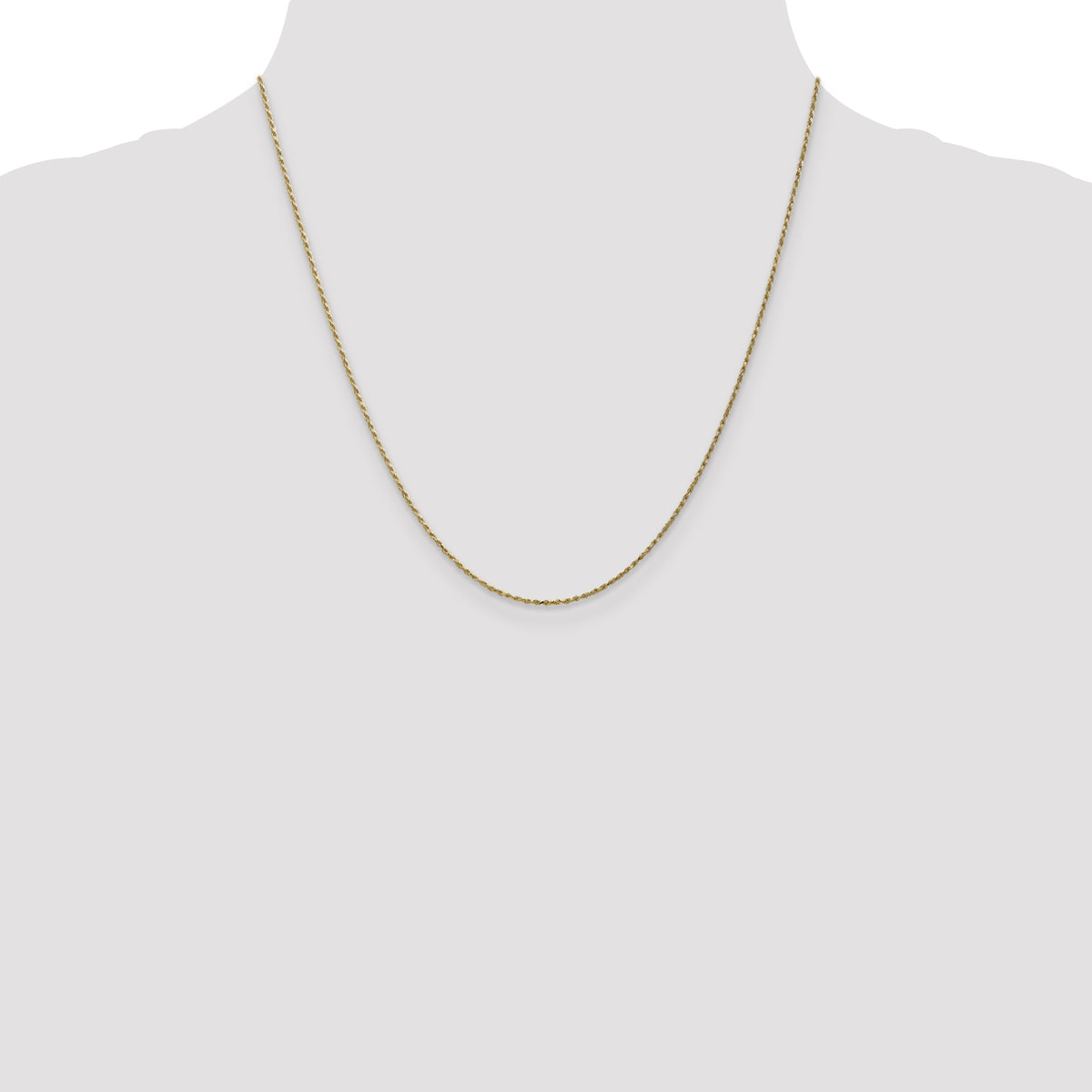 Gold (10K & 14K) Diamond-Cut Machine-Made Rope Chain - 10k Yellow Gold / 20 in / 1.15 mm