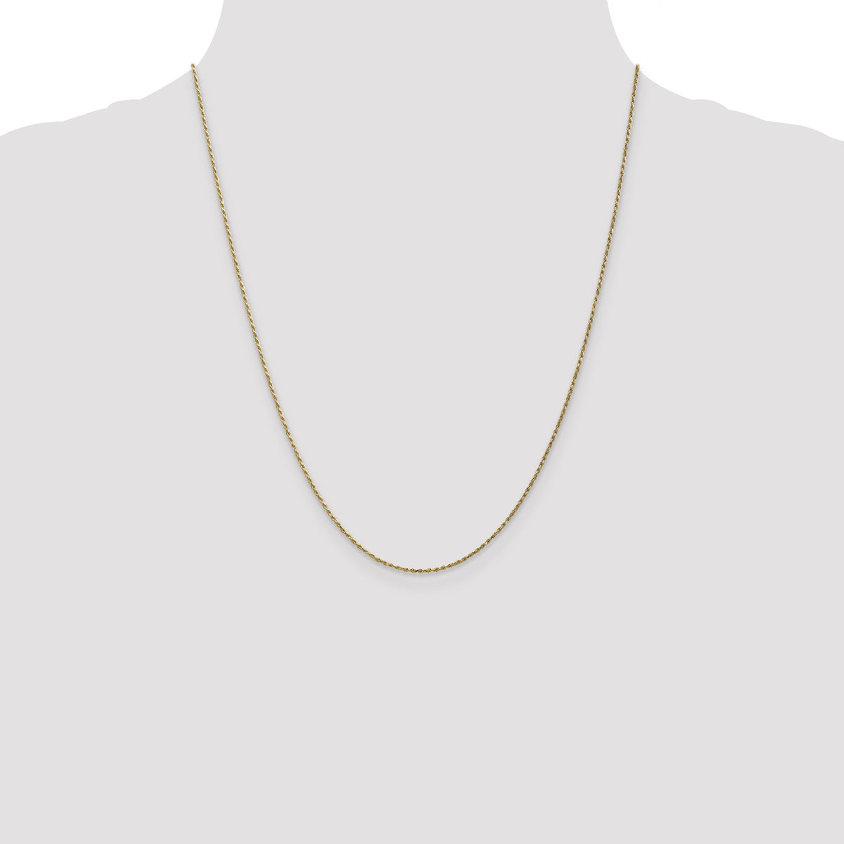 Gold (10K & 14K) Diamond-Cut Machine-Made Rope Chain - 10k Yellow Gold / 22 in / 1.15 mm