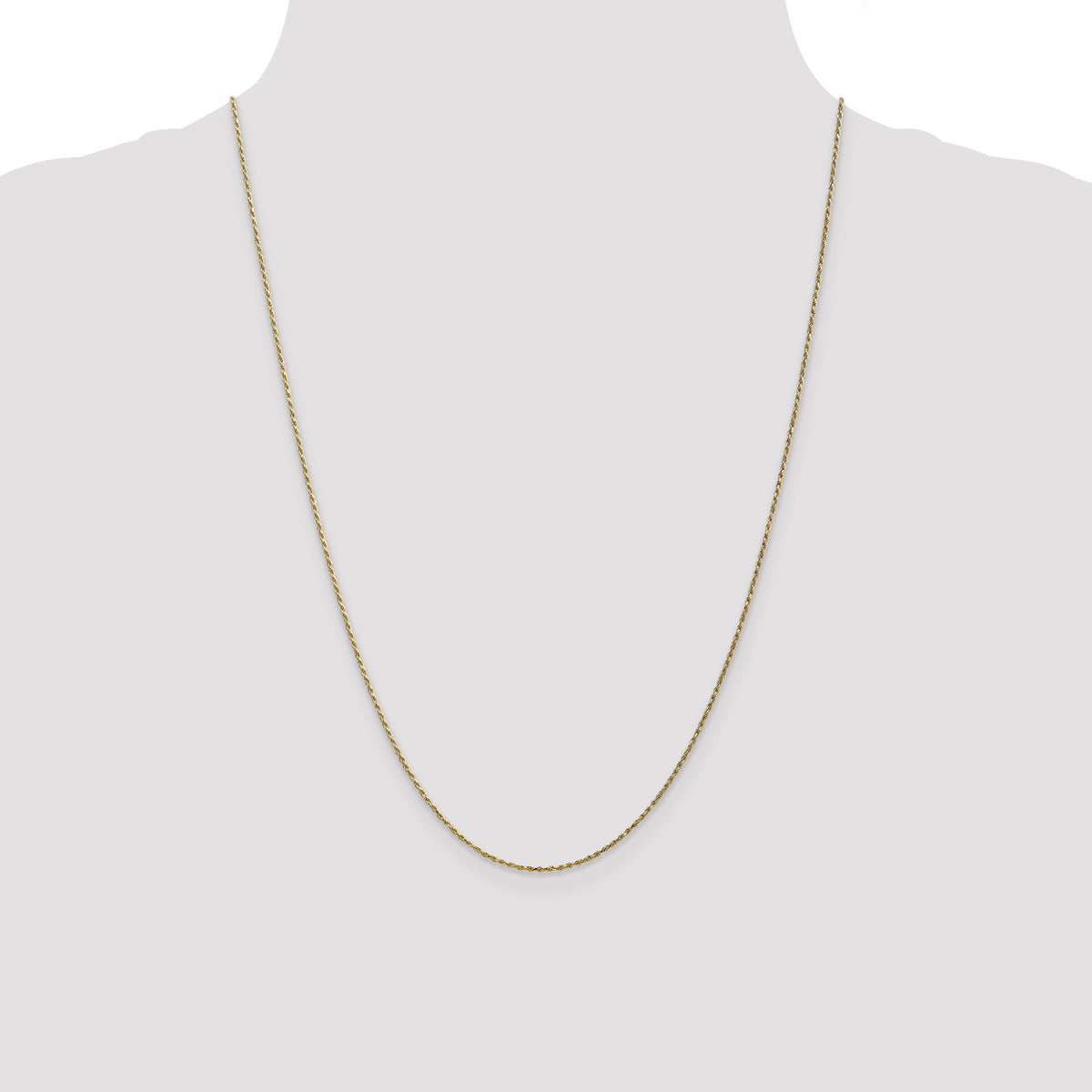 Gold (10K & 14K) Diamond-Cut Machine-Made Rope Chain - 10k Yellow Gold / 24 in / 1.15 mm
