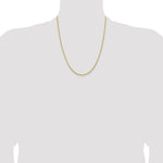 10k 2mm Lightweight D/C Rope Chain - 22 in