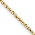 10k 2mm Lightweight D/C Rope Chain - 16 in