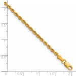 Gold (10K & 14K) Semi-Solid Rope Chain - 10k Yellow Gold / 18 in / 2.5 mm, Standard