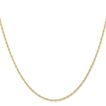 Gold (10K & 14K) Carded Cable Rope Chain - 10k Yellow Gold / 16 in / 1.35 mm