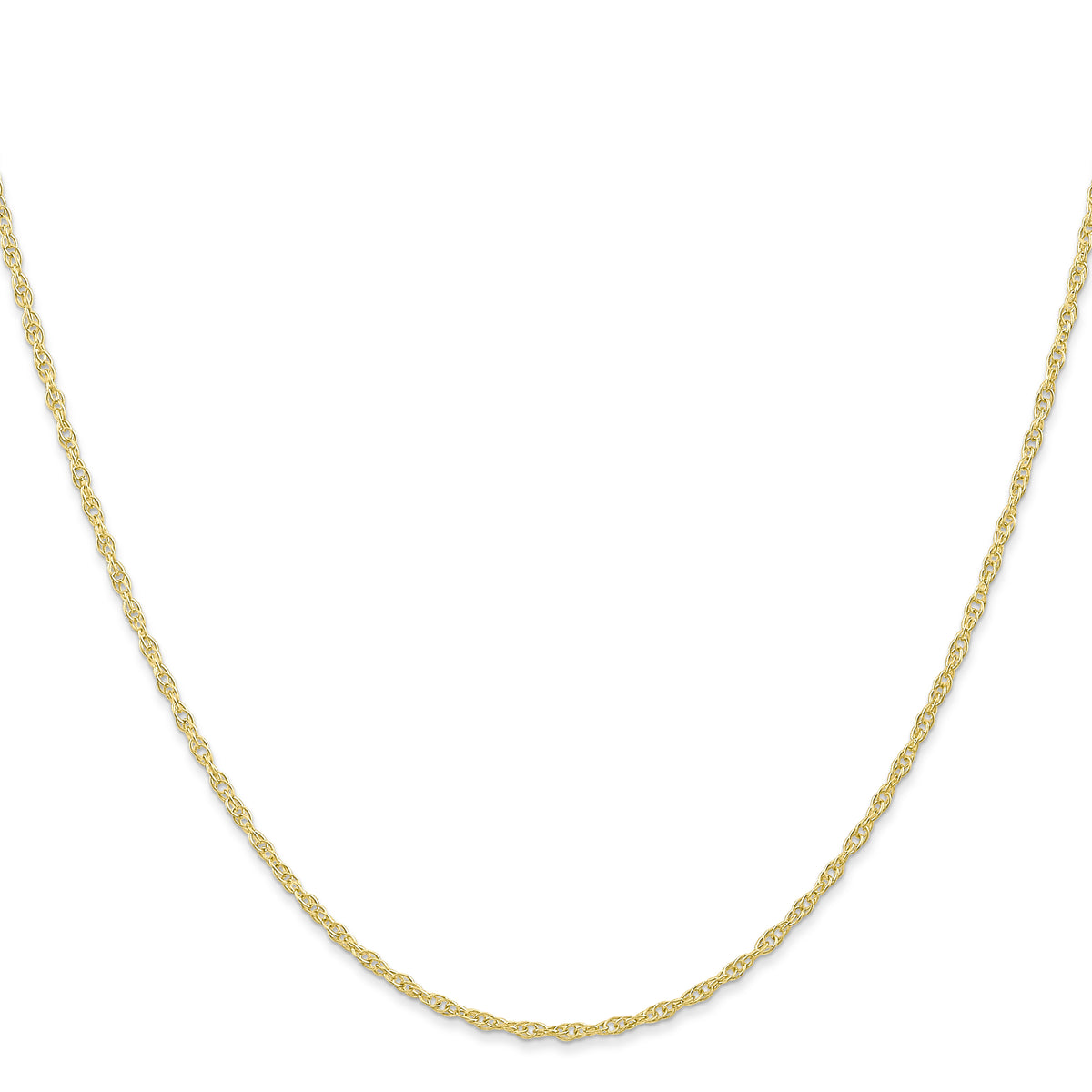 Gold (10K & 14K) Carded Cable Rope Chain - 10k Yellow Gold / 16 in / 1.35 mm