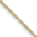 Gold (10K & 14K) Carded Cable Rope Chain - 10k Yellow Gold / 16 in / 1.35 mm